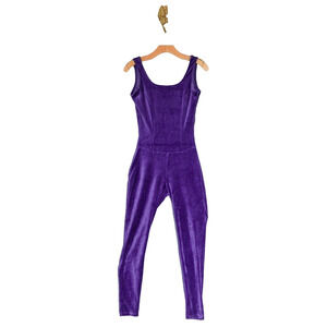 Vivayou Japan Velour Velvety Jumpsuit Sz M Unitard Athleisure Loungewear Street